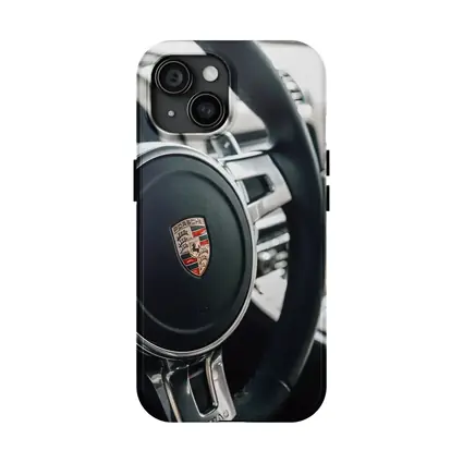 Porsche Steering Wheel Interior Dashboard Close Up