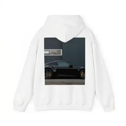 Black Porsche 911 Side Profile Urban Setting