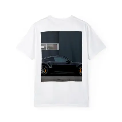Black Porsche 911 Side Profile Urban Setting