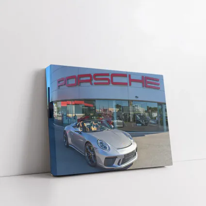 Porsche 911 Speedster Silver Outside Dealership