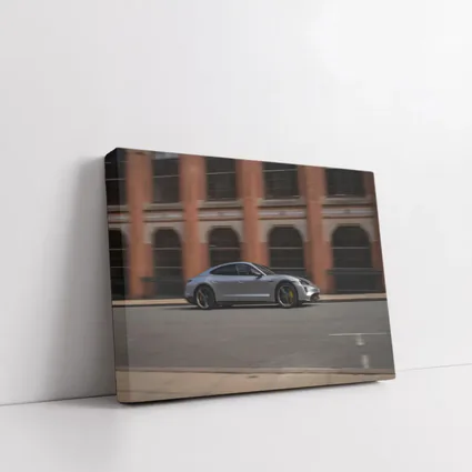 Porsche Taycan Silver Street Urban Building