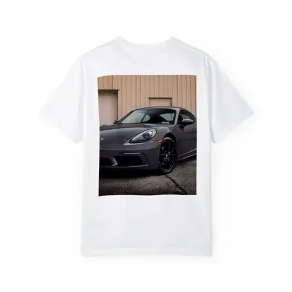 Porsche Cayman Gray Sports Car Garage