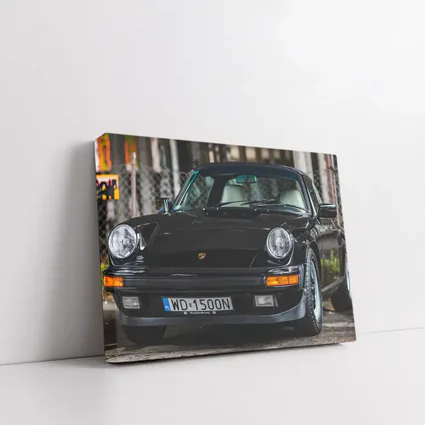 Black Porsche 911 Classic Urban Street Scene