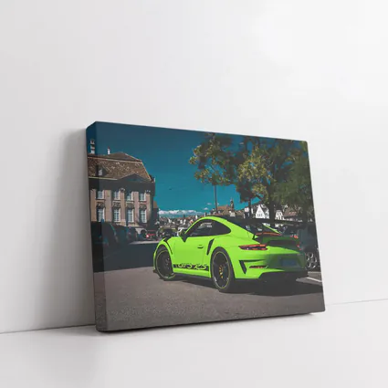 Porsche GT3 RS Lime Green City Street
