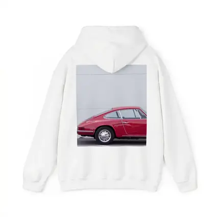 Classic Red Porsche 911 Against White Wall