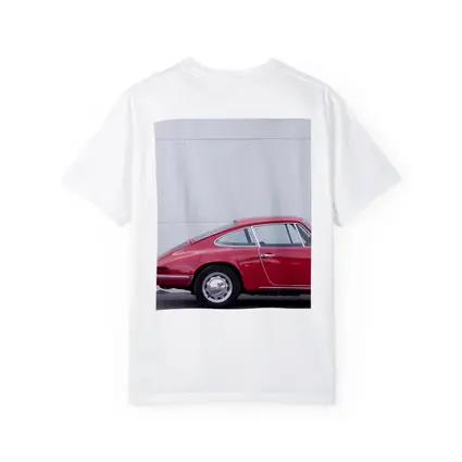 Classic Red Porsche 911 Against White Wall