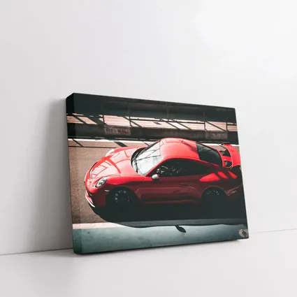 Red Porsche 911 GT3 On Race Track