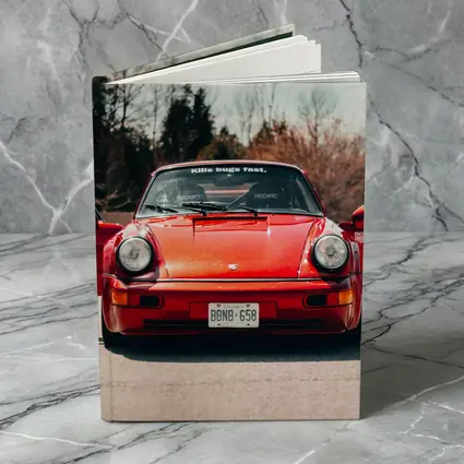 Red Porsche 911 Front View Doors Open