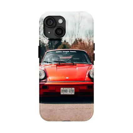Red Porsche 911 Front View Doors Open