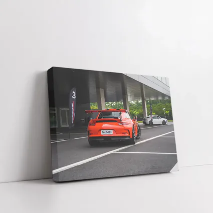 Porsche 911 GT3 RS Orange Rear View
