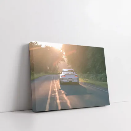 Porsche GT3 Driving Sunlit Country Road