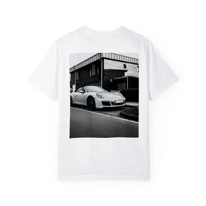 White Porsche 911 Parked Urban Street