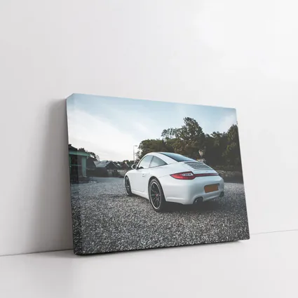 Porsche 911 White Rear Gravel Setting