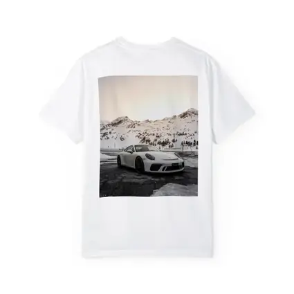 Porsche 911 GT3 White Snowy Mountain Setting