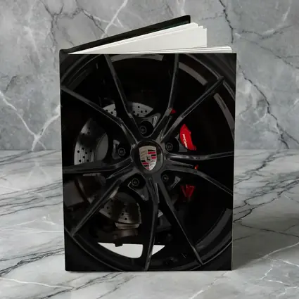 Porsche Black Alloy Wheel Red Brake Caliper
