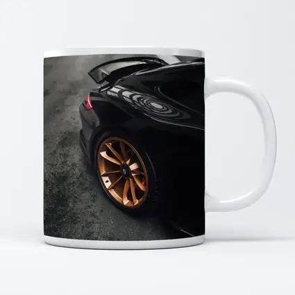 Black Porsche GT Bronze Wheels Garage
