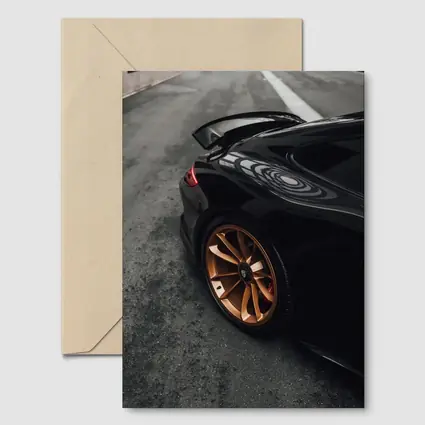 Black Porsche GT Bronze Wheels Garage