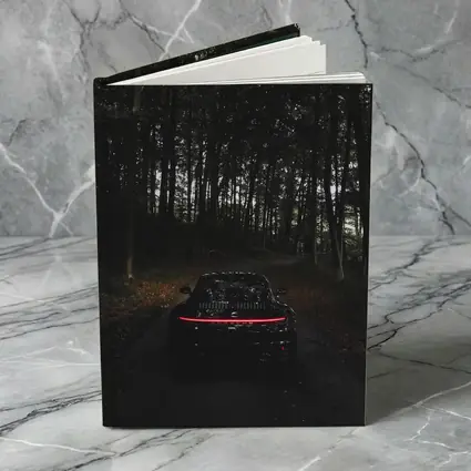 Porsche Taycan Black In Dark Forest