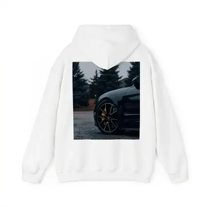 Black Porsche Taycan Yellow Calipers Moody Sky