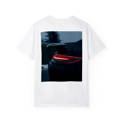 Porsche GT Black Rear Light Winter Dusk