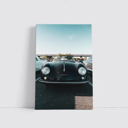 Porsche 356 Speedster Dark Green Parking Lot