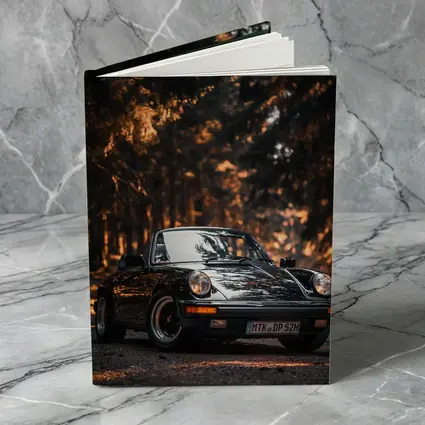 Black Porsche 911 Dark Forest Road