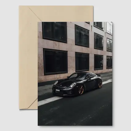 Black Porsche 911 GT3 City Street