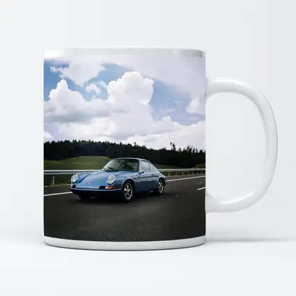 Porsche 911 Classic Blue Highway Drive