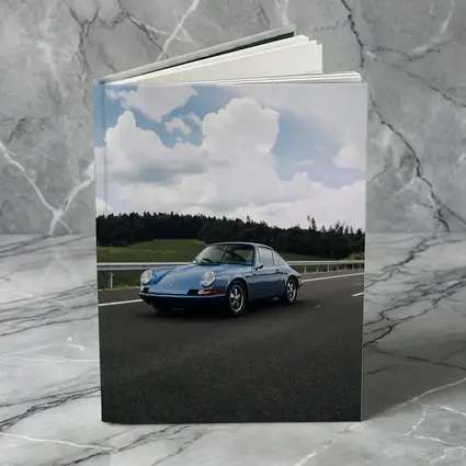 Porsche 911 Classic Blue Highway Drive