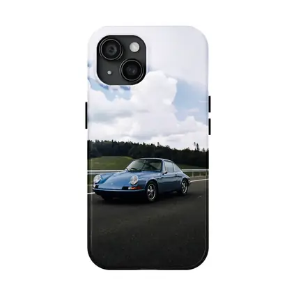 Porsche 911 Classic Blue Highway Drive