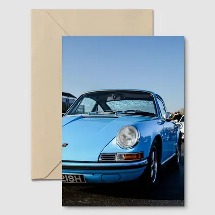 Classic Porsche 911 Blue Sunny Day