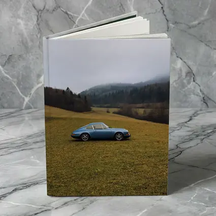Porsche 911 Blue Classic Misty Countryside