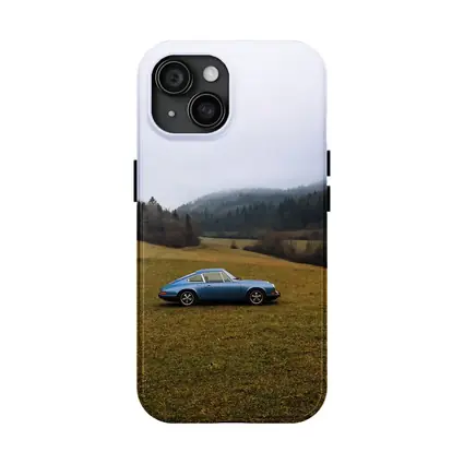 Porsche 911 Blue Classic Misty Countryside
