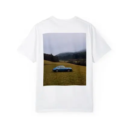 Porsche 911 Blue Classic Misty Countryside