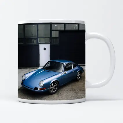 Classic Porsche 911 Blue Industrial Garage