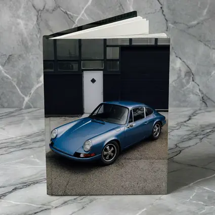 Classic Porsche 911 Blue Industrial Garage