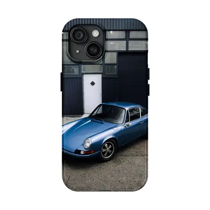 Classic Porsche 911 Blue Industrial Garage