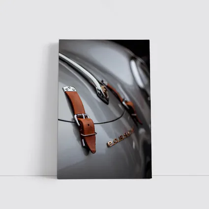 Classic Porsche Hood Strap Detail Gray