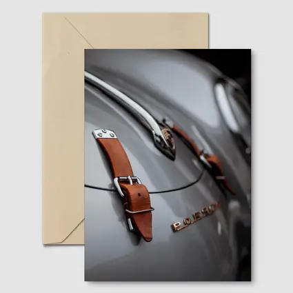 Classic Porsche Hood Strap Detail Gray