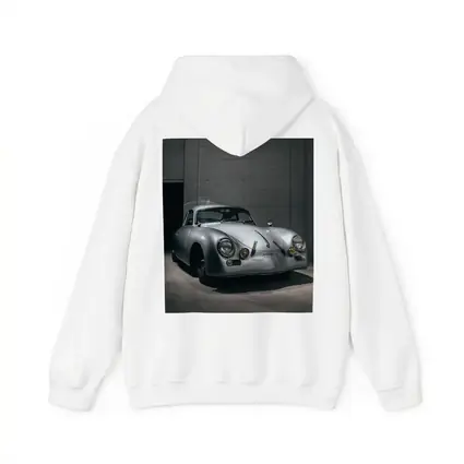 Porsche 356 Silver Classic Car Dark Garage