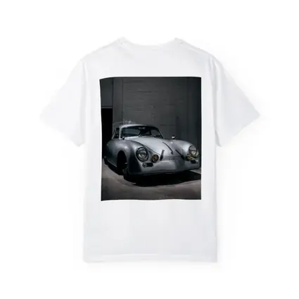 Porsche 356 Silver Classic Car Dark Garage