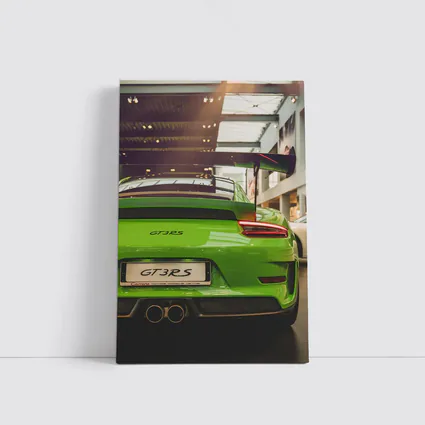 Porsche GT3 RS Green Rear Dealership