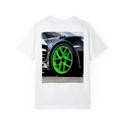 Porsche 911 Neon Green Wheels Track Detail