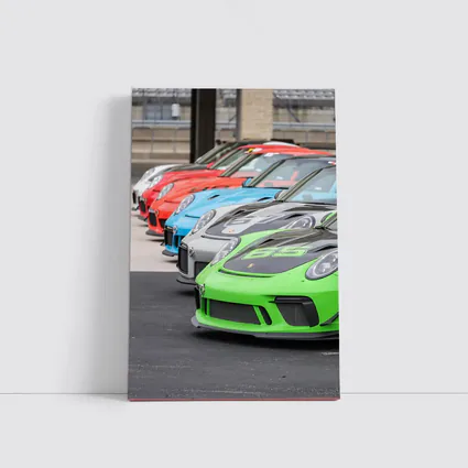 Porsche GT3 RS Cars Lined Up Track