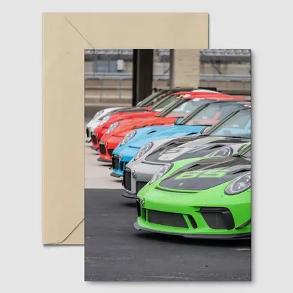 Porsche GT3 RS Cars Lined Up Track
