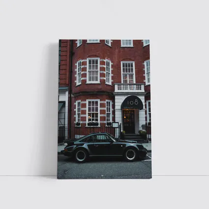 Black Porsche 911 Turbo London Street