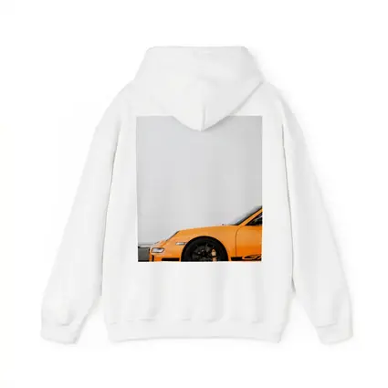 Orange Porsche GT3 Against White Wall