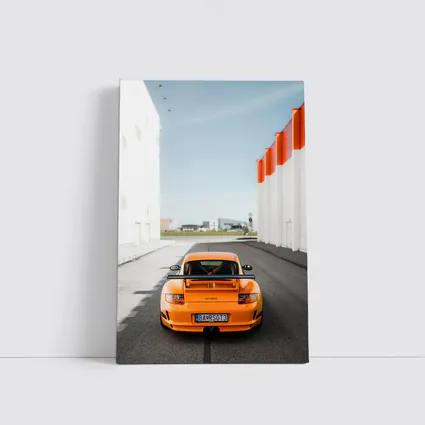 Porsche GT3 RS Orange Rear Street View