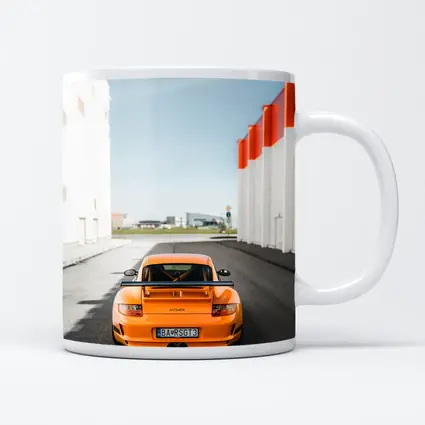 Porsche GT3 RS Orange Rear Street View