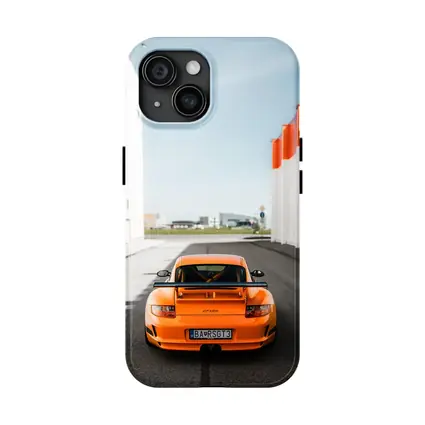 Porsche GT3 RS Orange Rear Street View